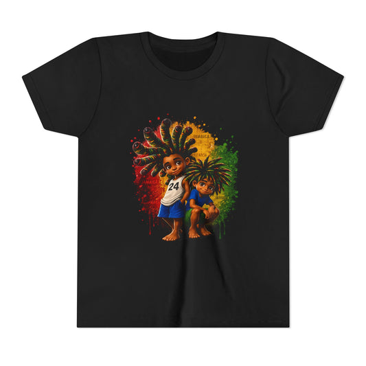 Rasta Kids Graphic Tee – Youth Dreadlocks Rasta Colors Shirt
